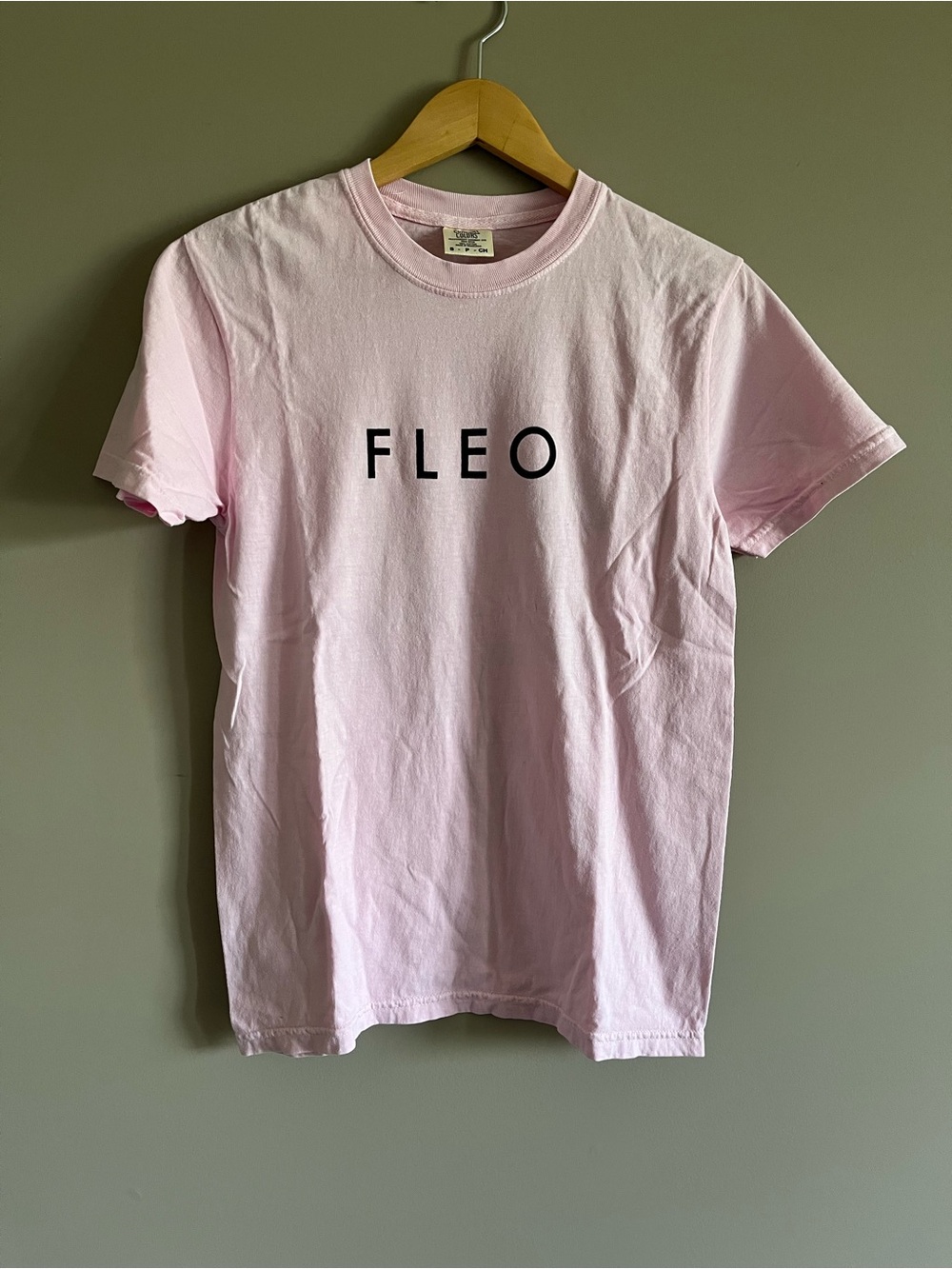 Fleo CrossFit Light Pink Crewneck Logo Tee
